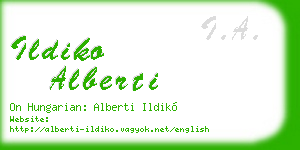 ildiko alberti business card