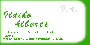 ildiko alberti business card